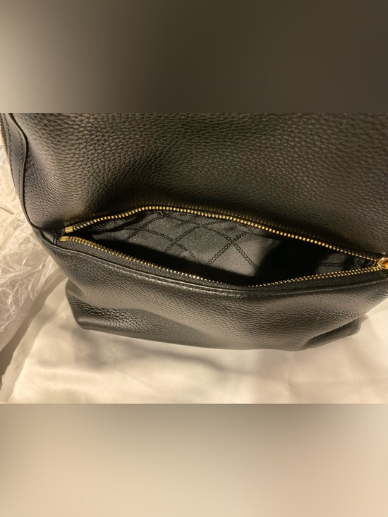 NWOT Michael Kors Valerie Pebble Leather Backpack with Gold Hardware, Black main image 4